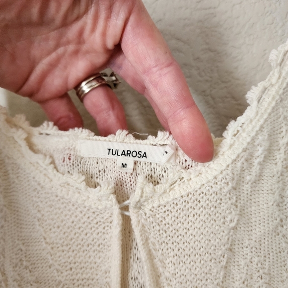 TULAROSA Meave Knit dress in cream resort wear dress size M - Picture 4 of 7